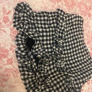 Girls size small black and white Gingham skirt